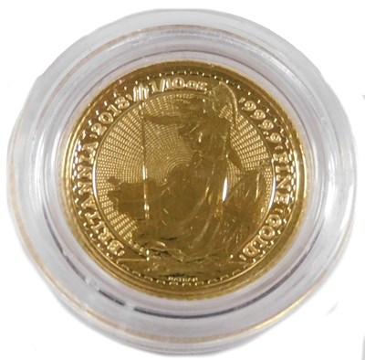 Lot 406 - An Elizabeth II Brittania 1/10oz gold ten...