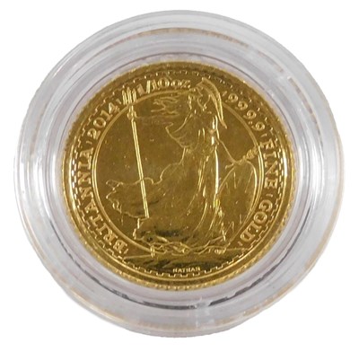 Lot 409 - An Elizabeth II Brittania 1/10oz gold ten...