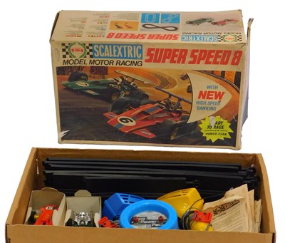 Lot 593 - A Scalextric Super Speed 8 slot car set, boxed.