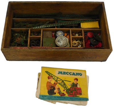 Lot 596 - Meccano, including gears, tyres, bolts, wheels,...