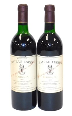 Lot 75 - Two bottles of Chateau Cordet Margaux 1985.