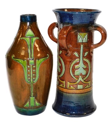 Lot 87 - An early 20thC continental pottery vase, of...