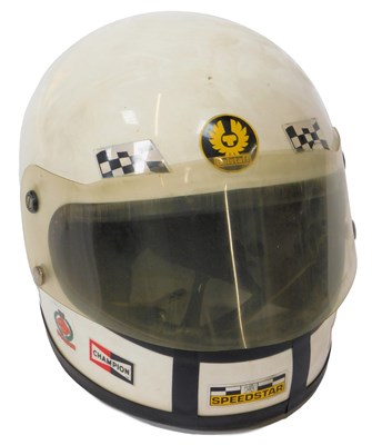 Lot 32 - A Griffin racing helmet, with applied decals.