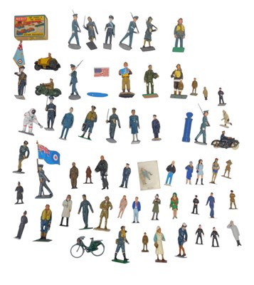 Lot 543 - Prisser diecut figures, and lead soldiers and...