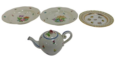 Lot 260 - A Herend of Hungary porcelain teapot, with...