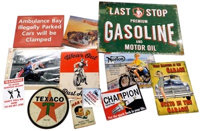 Lot 85F - Various reproduction signs, including an...