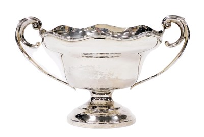 Lot 118 - A George VI silver twin handled trophy, of...
