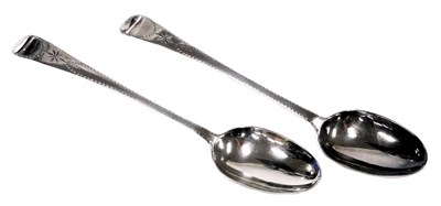 Lot 121 - A pair of George III silver tablespoons, with...
