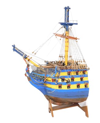 Lot 145 - A wooden scale model of the HMS Victory...