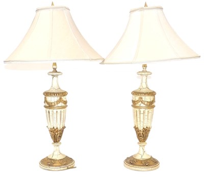 Lot 147 - A pair of Thomas Blakemoor marble effect...