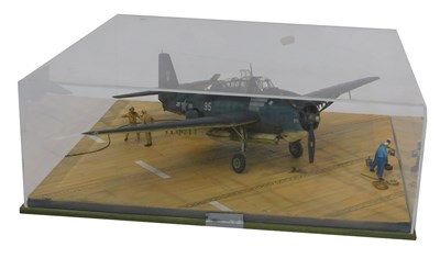 Lot 687 - A cased diorama of a Grumman Avenger Torpedo...