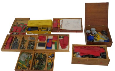 Lot 689 - Meccano, including girders, Meccano storage...
