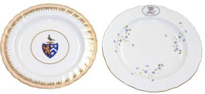 Lot 195 - A late 18thC Crown Derby porcelain armorial...