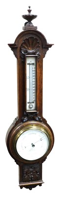 Lot 199 - A late 19thC Negretti & Zambra oak cased...