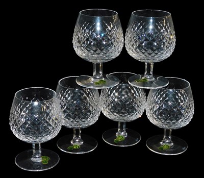 Lot 228 - A set of six Waterford Llama pattern brandy...