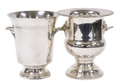 Lot 229 - A Continental silver plated twin handled wine...