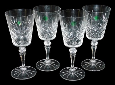 Lot 233 - A set of four Galway Irish crystal red wine...