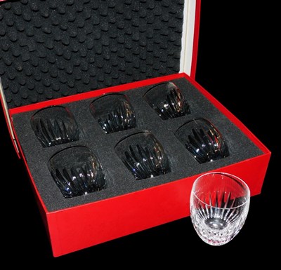Lot 237 - A set of six Baccarat cut glass tumblers,...