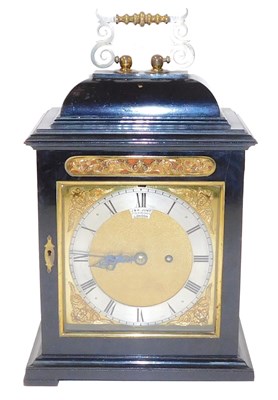 Lot 245 - A 19thC ebonised bracket clock, by J & A Jump...