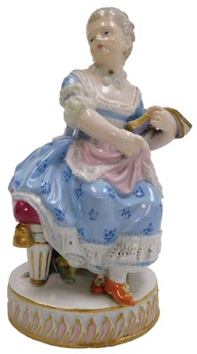 Lot 247 - A late 19thC Meissen porcelain figure of a...
