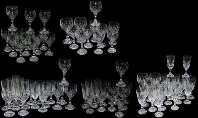 Lot 279 - A Baccarat cut glass suite of table glassware,...