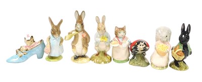 Lot 289 - Eight Royal Albert Beatrix Potter figures,...