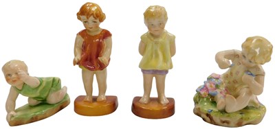 Lot 297 - Four Royal Worcester porcelain figures,...