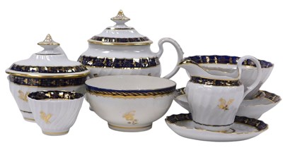 Lot 431 - A late 18thC Barr Worcester porcelain part tea...