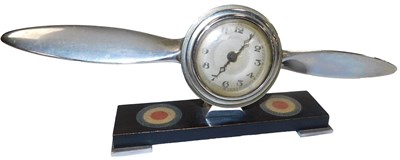 Lot 443 - An early 20thC RAF clock, circular silvered...
