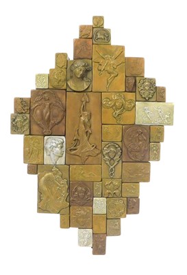 Lot 152 - A Giovanni Schoeman bronzed collage, of forty...
