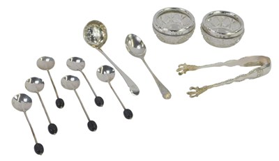 Lot 274 - A group of small silver, comprising six Edward...