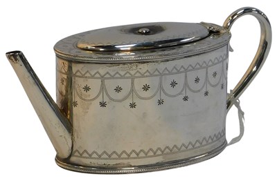 Lot 279 - A Victorian silver bachelor's teapot, with...