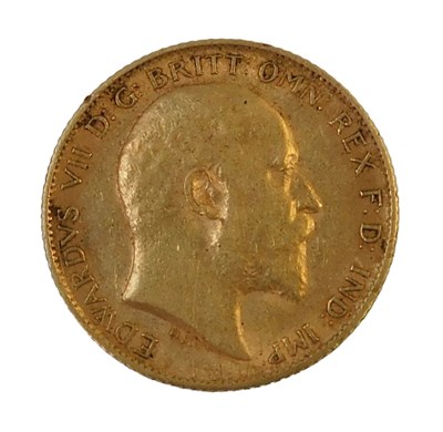 Lot 411 - An Edward VII half gold sovereign, dated 1907,...