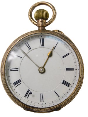 Lot 428 - An early 20thC lady's 9ct gold cased pocket...