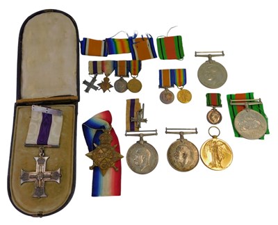 Lot 14 - A World War I medal group, named to William...