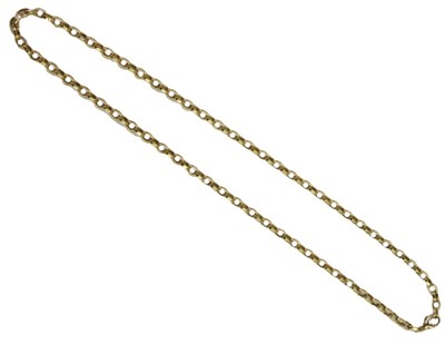 Lot 446 - A Rolo link neck chain, with a lobster claw...