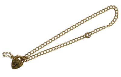 Lot 453 - A double oval link bracelet, with a...