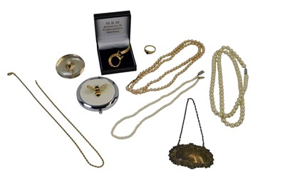 Lot 456 - Costume and other jewellery, to include pearl...