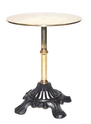 Lot 489 - A Victorian brass and cast iron stand, the...