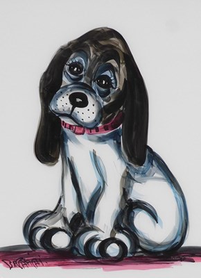 Lot 581 - Beccafichi (20thC School). Seated dog with...