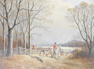 Lot 585 - Sam Burden (British 20thC). Belvoir Hunt, oil...
