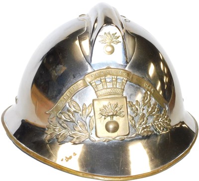 Lot 540 - A late 20thC French white metal fireman's...