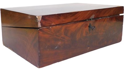 Lot 548 - A Victorian mahogany writing box, the hinged...