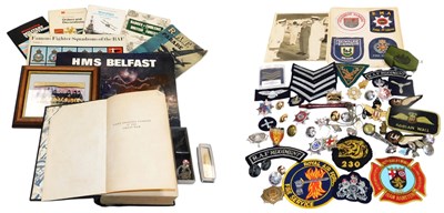 Lot 550 - Assorted fire and RAF buttons and badges,...