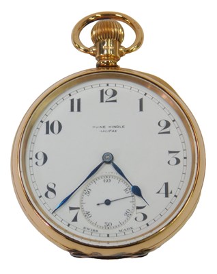 Lot 18 - A George VI 9ct gold pocket watch, open face,...