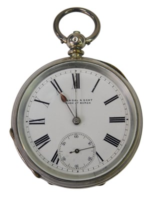 Lot 309 - A gentleman's pocket watch, open-faced, key...