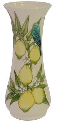 Lot 147 - A Moorcroft pottery Lemons and Finches pattern...