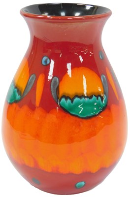 Lot 179 - A Poole pottery Volcano pattern vase, of...