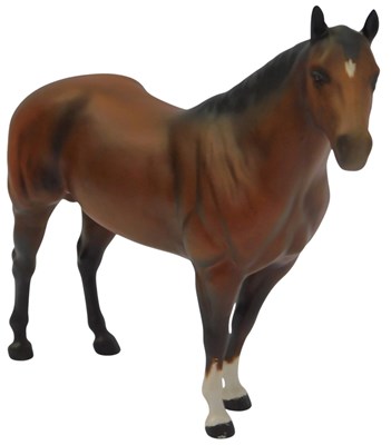 Lot 184 - A Beswick matt brown Quarter Horse figure,...
