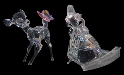 Lot 199 - A Swarovski crystal figure modelled as Bambi,...